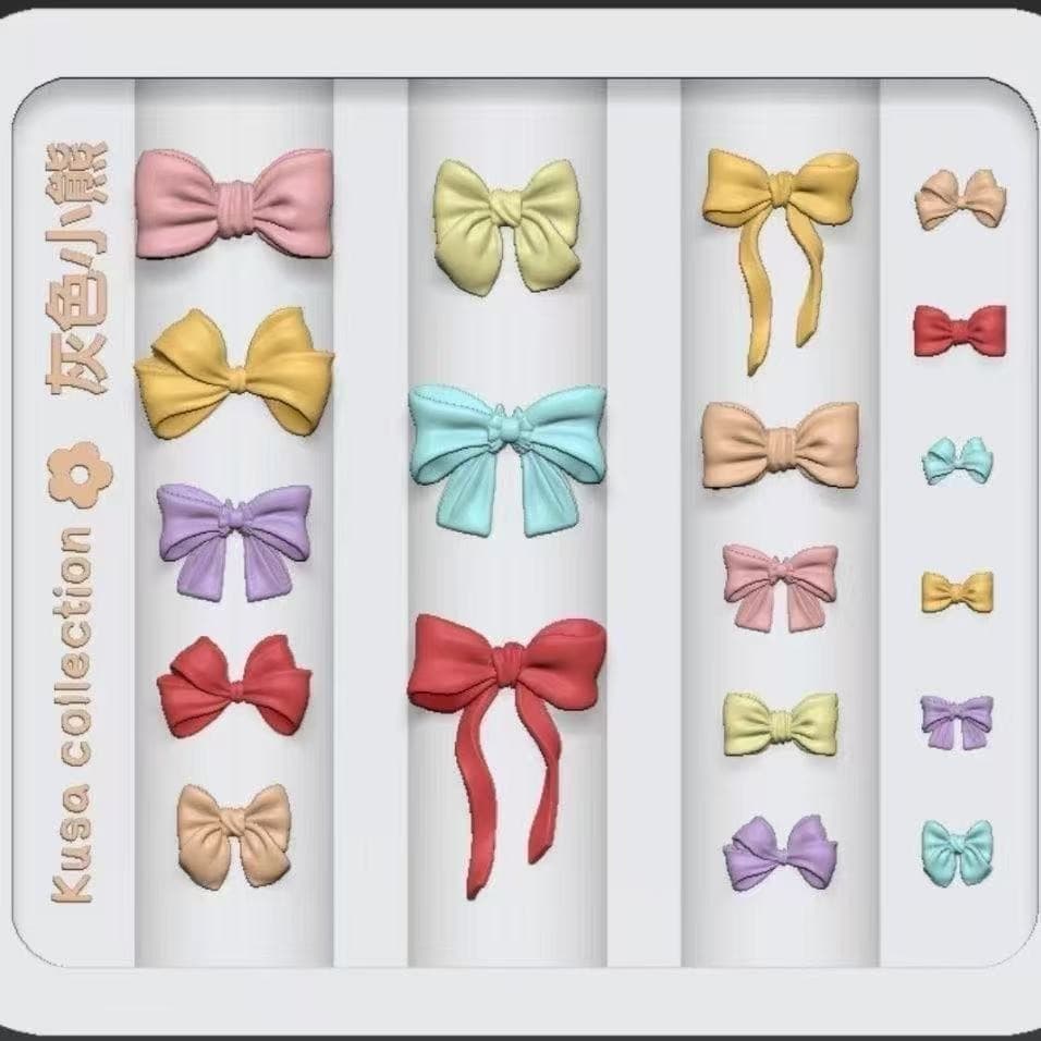 Sweetheart Girl Bow Nail Art Mold Cream Bow Silicone Carved Abrasives Glue Abrasives Nail Art Accessories