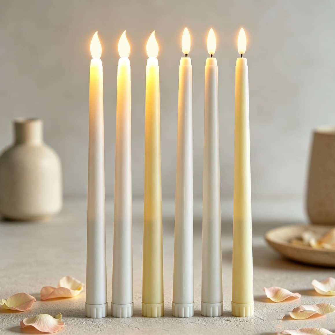 Cross-border Christmas Long Stem LED Electronic Candle Remote Control Simulated Smokeless Christmas Wedding Proposal Restaurant Ins Ambiance Light