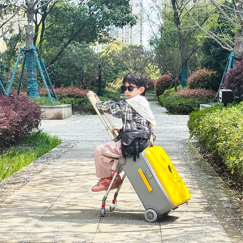 QBOX children's rideable baby stroller suitcase 20-inch baby can ride suitcase lazy baby stroller