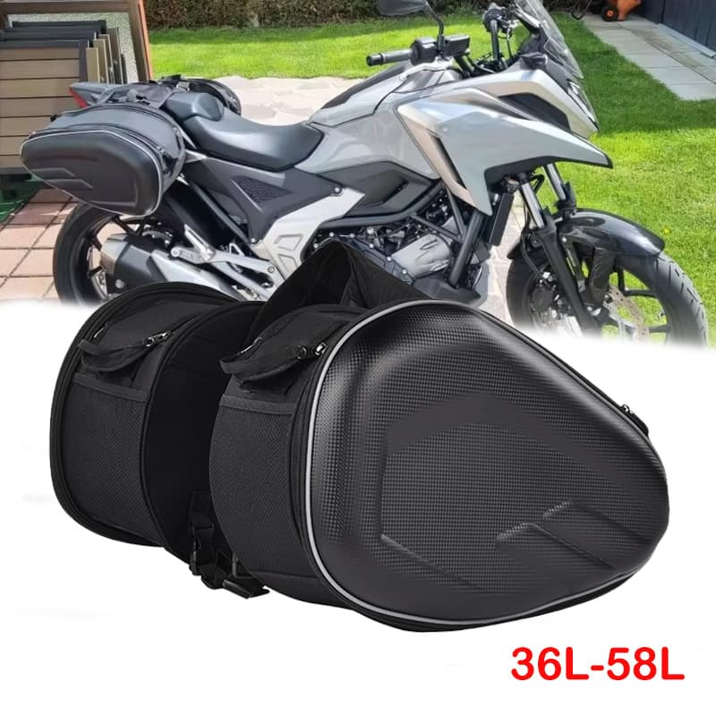 Motorcycle Saddlebag Side Bag Riding Hanging Bag Large Capacity Helmet Bag with Rain Cover Accessory