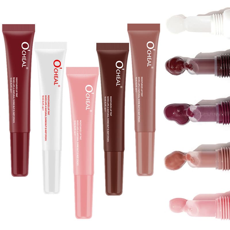 OCHEAL cross-border water-glossy lip mirror liquid lip gloss lip glaze plump lip oil moisturizing non-stick cup glass lip oil