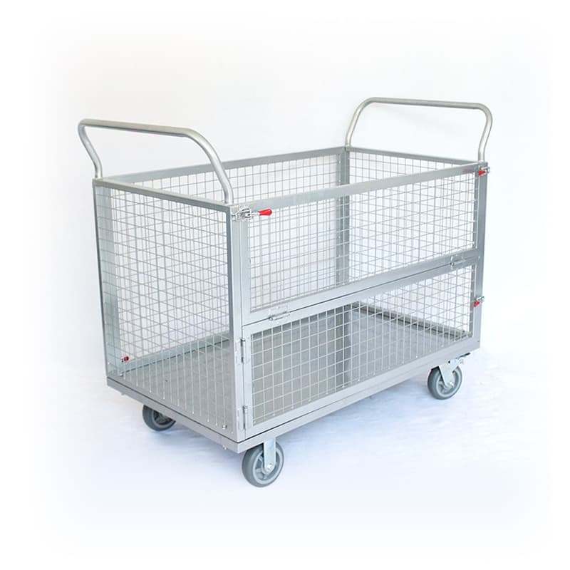 POURMAN Workshop Storage Cage/Warehouse Cage, Small Trolley