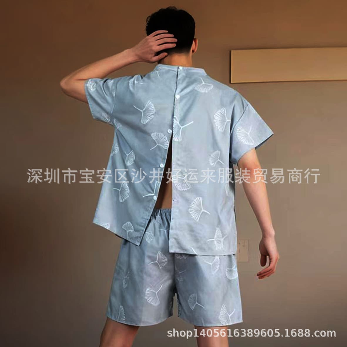 Massage-Specific Back-Opening Sweat Suit, Physiotherapy Massage Suit, Sauna Suit, Full Back-Opening Moxibustion Suit, Hot Spring Suit