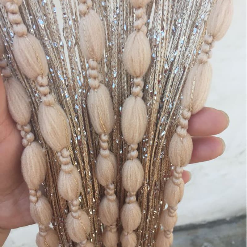 Customizable String Curtain Bedroom Hanging Decorative Door Curtain Partition Feng Shui Curtain Home Wholesale Gauze Curtain Rustic Style Gauze Curtain