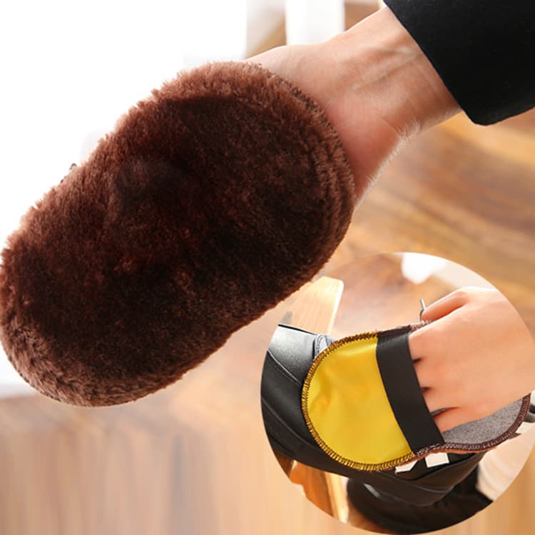 Plush shoe polish, shoe polishing cloth, imitation wool shoe polishing gloves, shoe polish polishing shoe polishing rag, portable polishing shoe polishing cloth