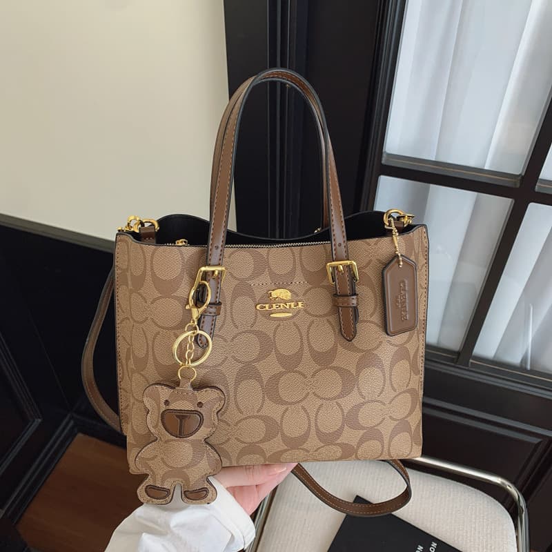 2026 European and American Women's Handbag Casual Large Capacity Tote Bag Trendy Printed Shoulder Crossbody Bag MLB Bag