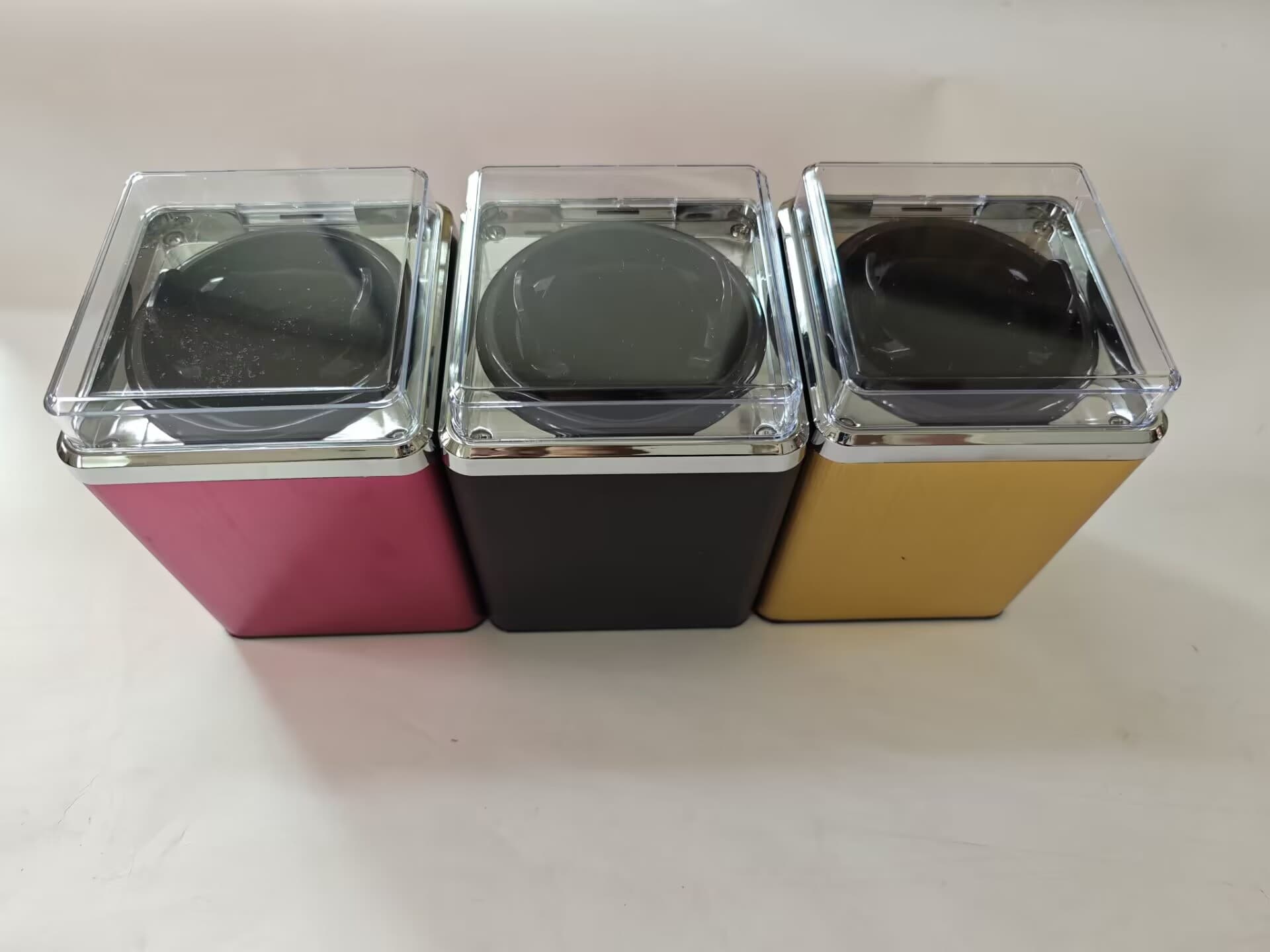 Watch Winder Metal Aluminum Brushed Body Vertical Watch Winder Storage Box