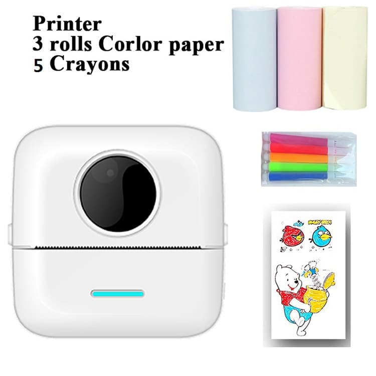 Portable Mini Student Bluetooth Thermal Printer Label Photo Error Correction Pocket Printer New Model Office Cultural Product