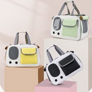 New Summer Pet Carrier, Cross-Border Large Capacity Cat Outdoor Bag, Breathable and Portable Single-Shoulder Crossbody Cat and Dog Bag