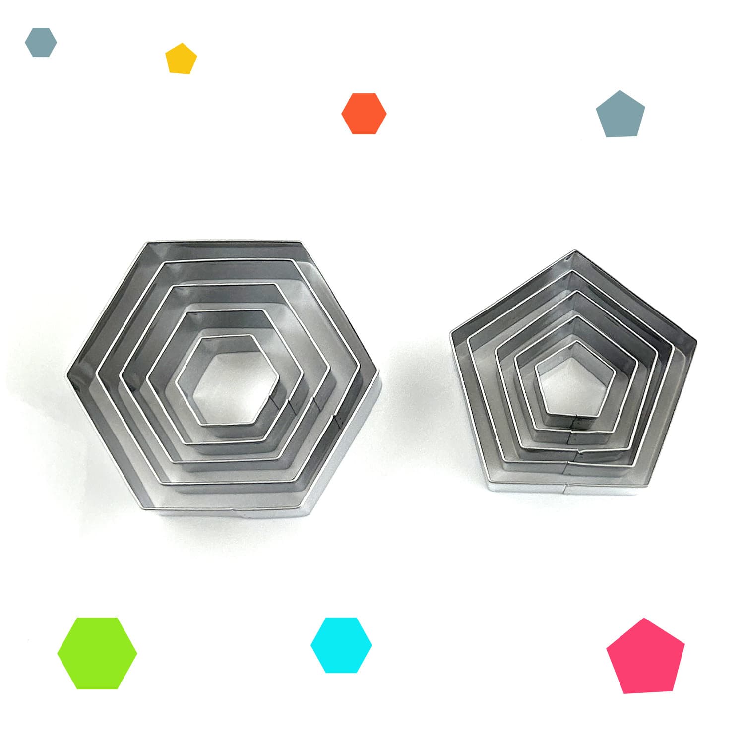 Hexagonal biscuit cookie mold football cake decoration vegetable fondant cutting mold pentagonal pentagonal cake mold
