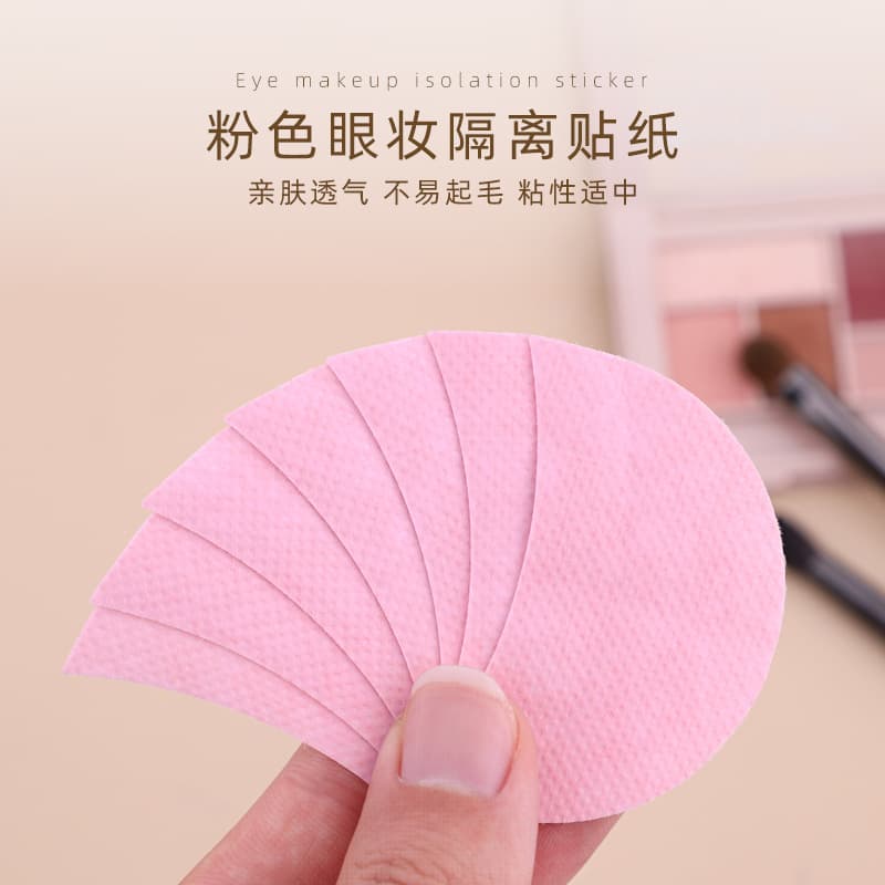 Cross-border spot pink eye shadow patch non-woven makeup isolation eye patch eye makeup auxiliary patch rounded corners