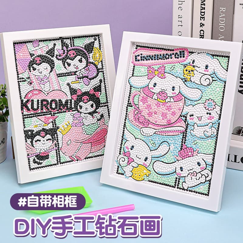 2024 New Diamond Painting Kit, Diamond Art Sticker, Holiday Gift, DIY Craft Material, Kids Toys, Kuromi Party