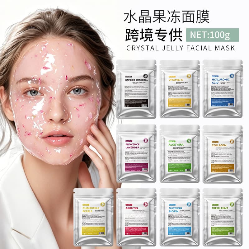 Cross-border foreign trade specializes in rose mask powder, moisturizing and crystal light application, special skin care soft mask powder for beauty salons
