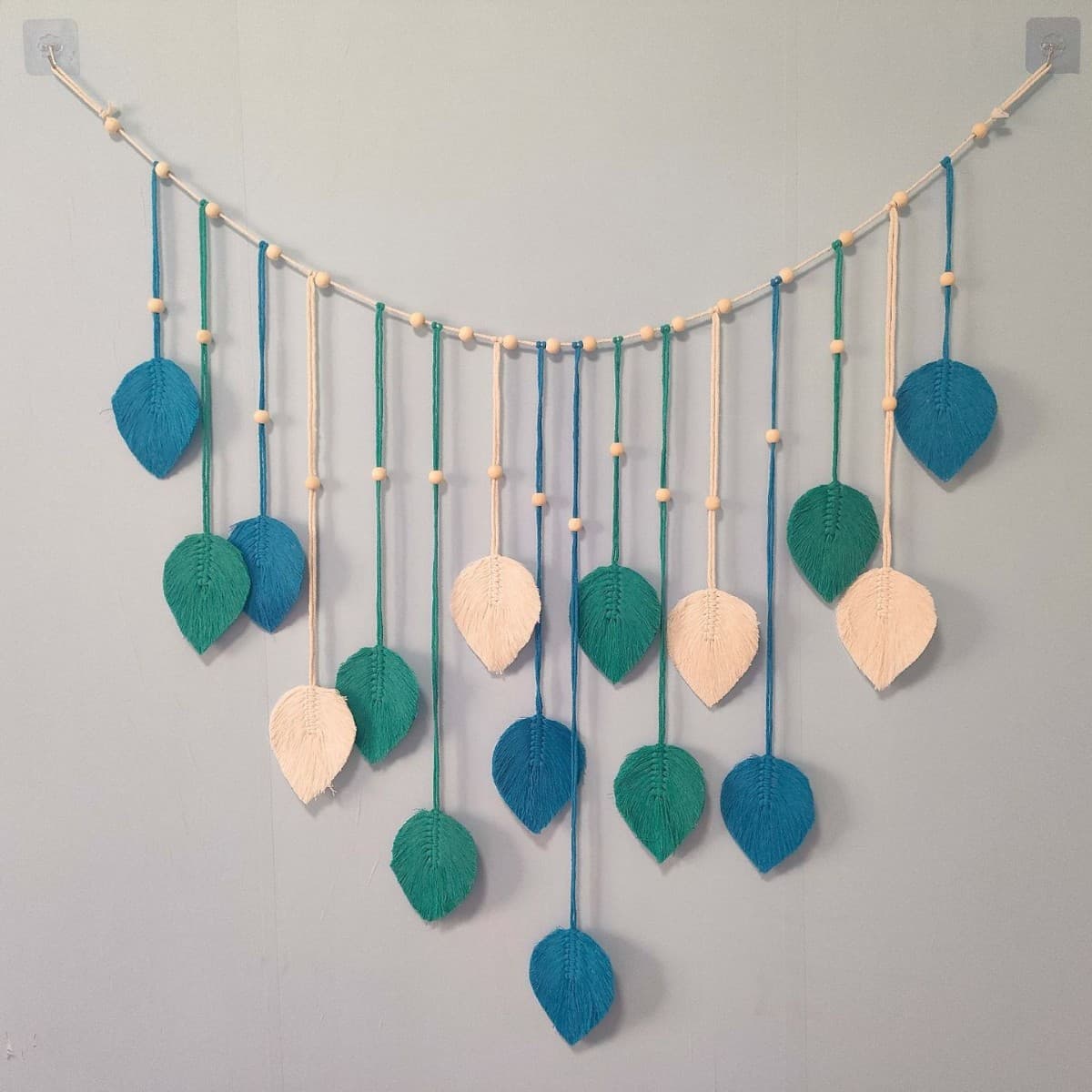 Bohemian Ins Handwoven Leaf Tapestry Clip Photo Wall Decoration for Bed and Breakfast, Bedroom, Children's Room Background Wall Decor Wholesale