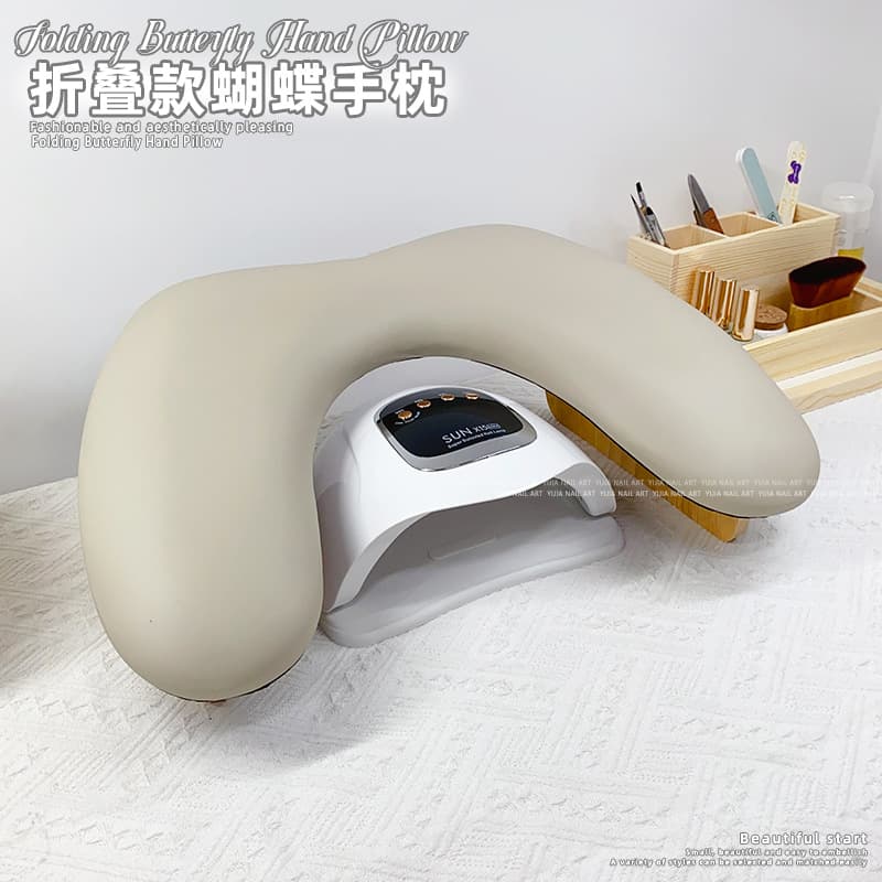 U-Shaped Nail Art Hand Rest Butterfly Foldable Minimalist Leather Sofa Cushion Nail Salon Dedicated Desktop Nail Art Hand Rest