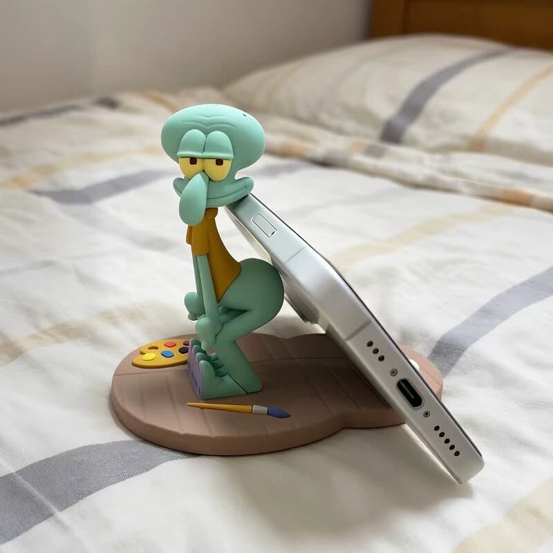 Squidward mobile phone holder creative desktop ornaments cartoon creative figures gift decoration accessories stable cross-border