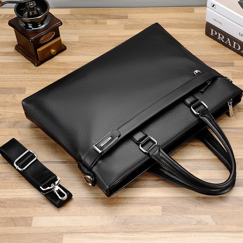 New men's handbag, business briefcase, casual bag, shoulder crossbody bag, genuine leather texture computer bag, wholesale trendy