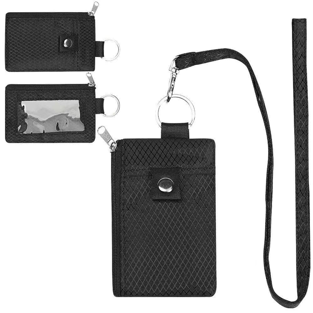 Cross-Border In-Stock Document Bag RFID Signal Blocking Wallet Lanyard Keychain Anti-Theft Card Holder Protective Case