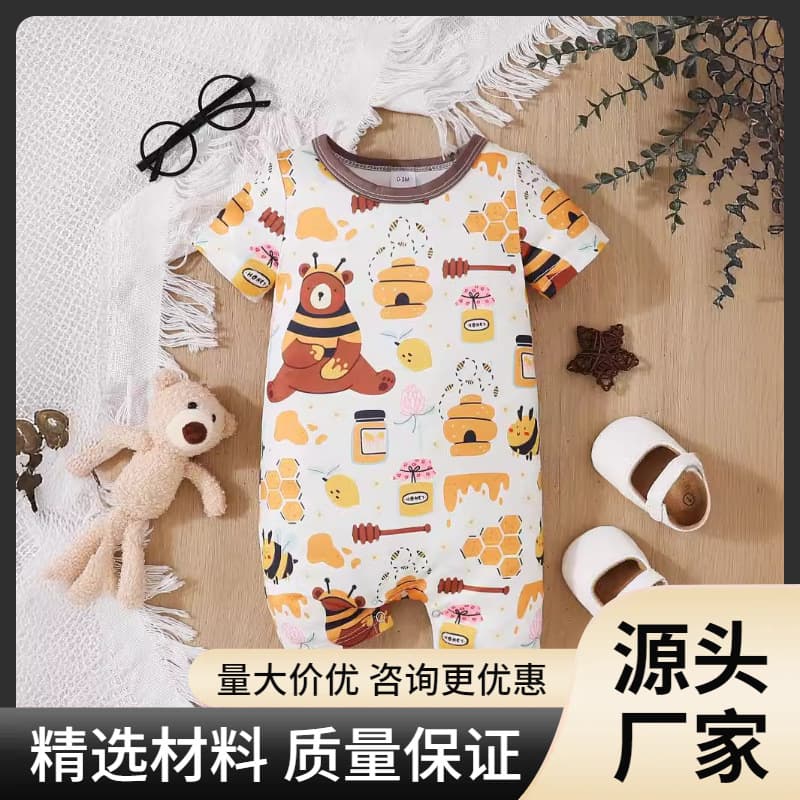 2026 New Summer Infant Baby Boy Girl Cute Homewear Cotton Pajamas Romper