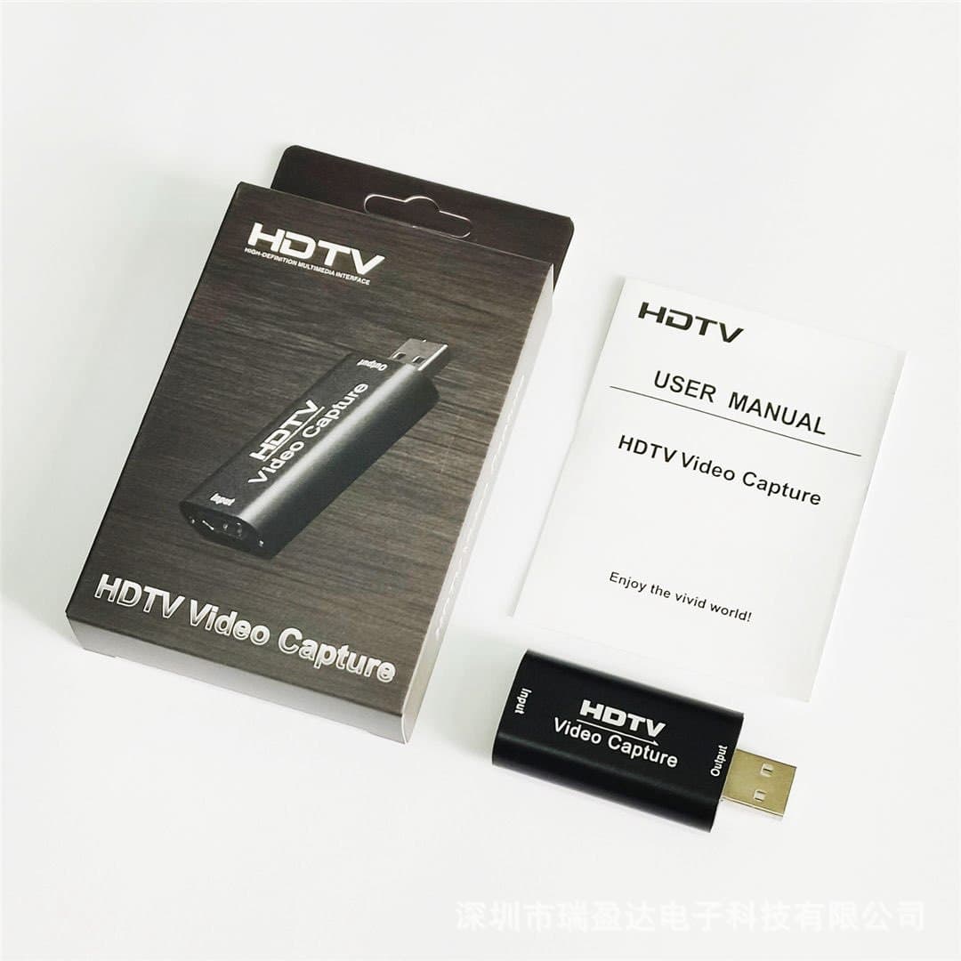 HDMI to USB 2.0 Video Capture Card 1080P High-Definition Output for Real-Time Game Video Capture and Live Recording