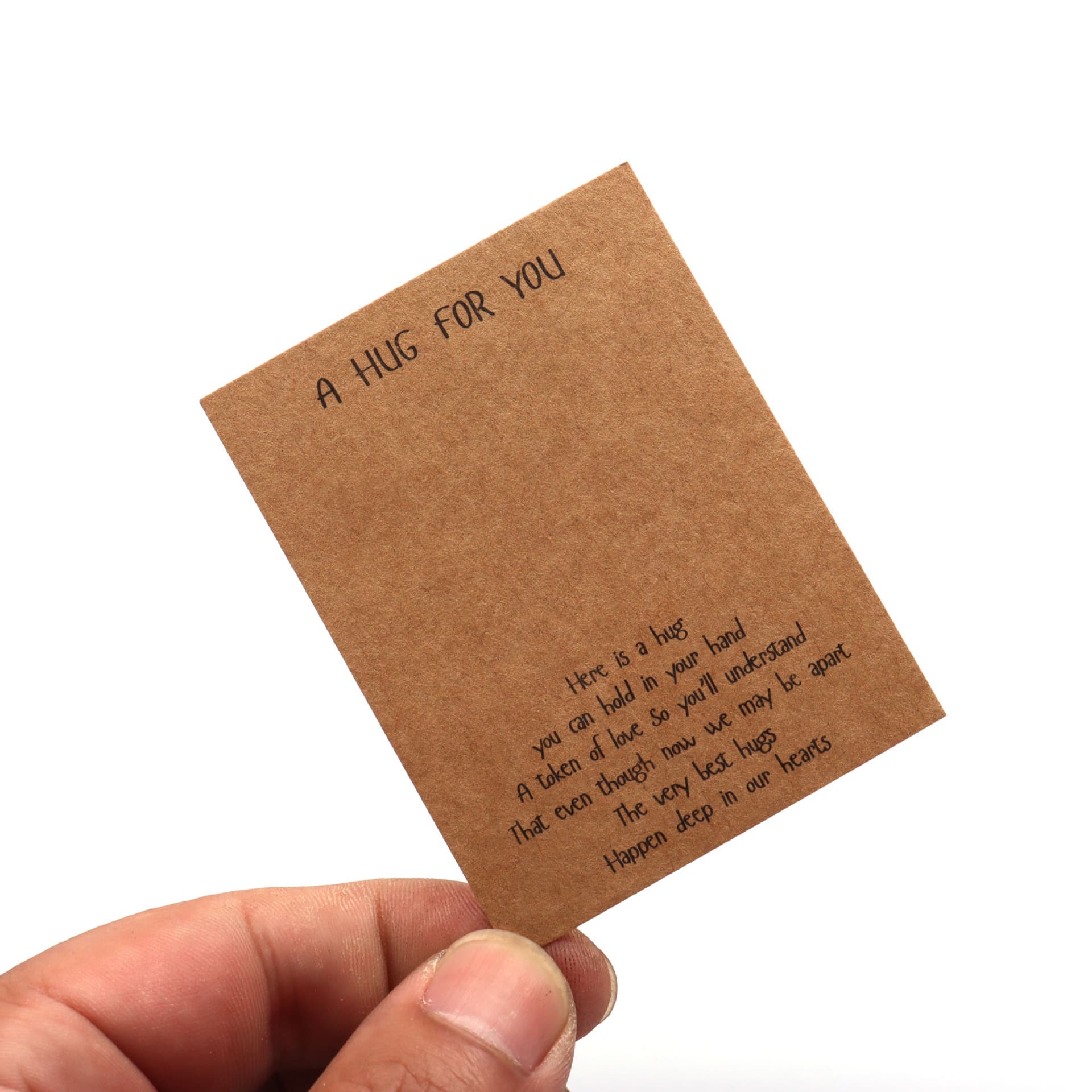 Cross-border wholesale kraft paper holiday gift heart-shaped natural crystal stone card school party gift card