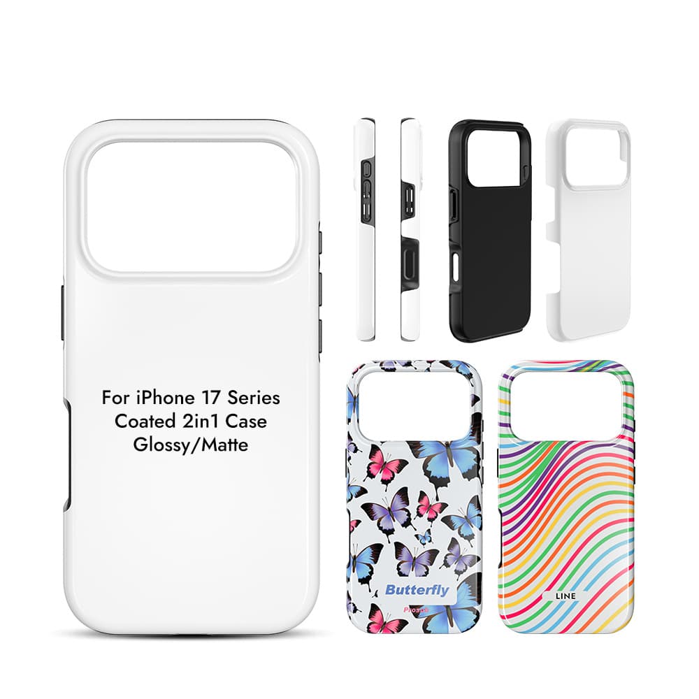 Heat Transfer Material for iPhone 17 Air/Pro Max Phone Case, Apple Two-in-One Coated Case, Glossy Finish