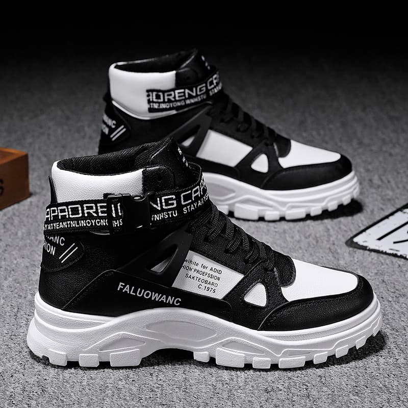 Men's Martin Boots Versatile Round Head High Top Trendy Autumn/Winter Military Boots Men's Shoes