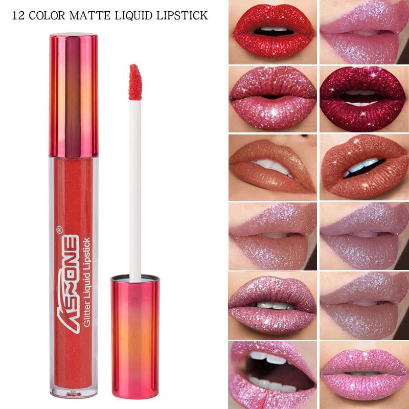 Cross-border exclusive KS~ONE single lip gloss set, matte and pearlescent non-stick lip gloss, wholesale from the manufacturer.