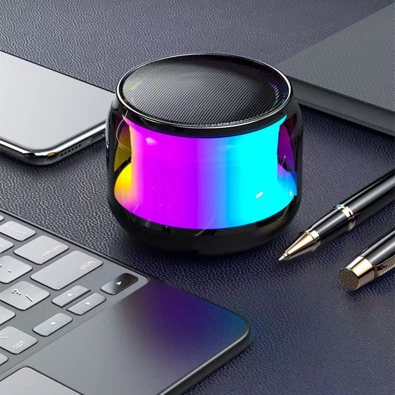 S100 Transparent Colorful Light Bluetooth Speaker Desktop Mini Sound Wireless Car Large Volume Bluetooth Speaker Subwoofer
