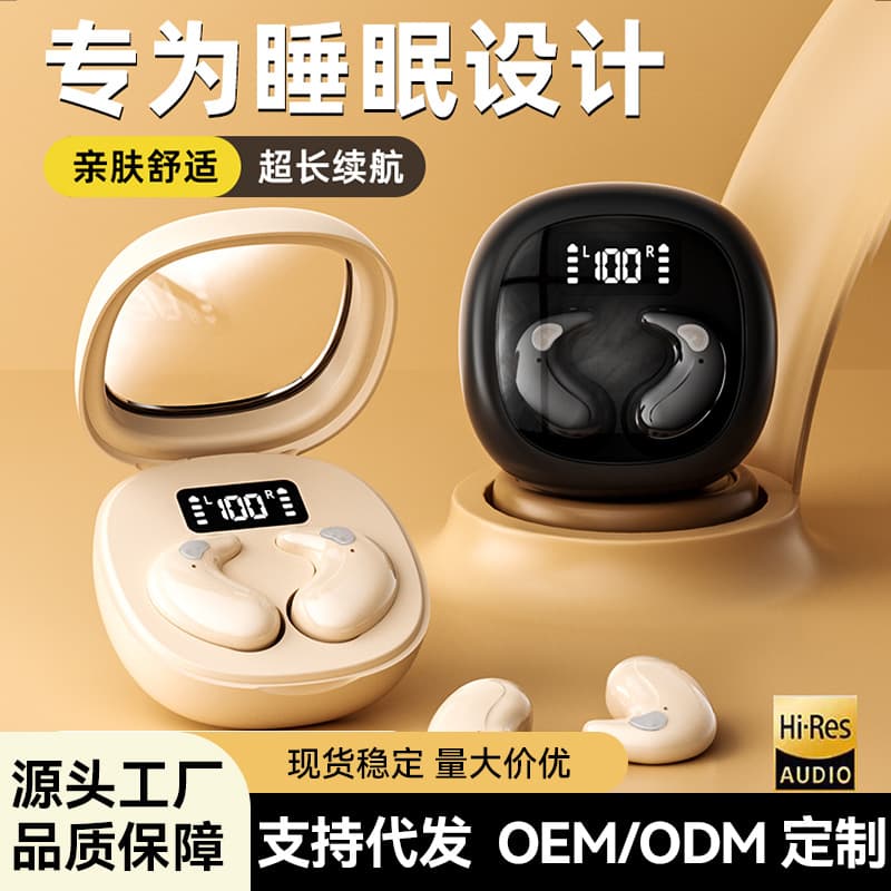 2025 Hot New Stealth Bluetooth Headphones for Sleep Tws High Quality Noise Reduction In-Ear Mini Non-Pressure Headphones