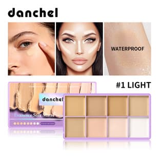 Cross-border New Danchel 8-Color Concealer Palette Covers Acne Marks Dark Circles Tear Trough Brightening Multi-functional Makeup Palette
