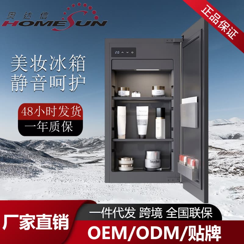 Semiconductor Refrigerated Fresh-Keeping Built-in Cosmetic Mirror Cabinet Small Fridge Temperature-Controlled Mini Beauty Fridge