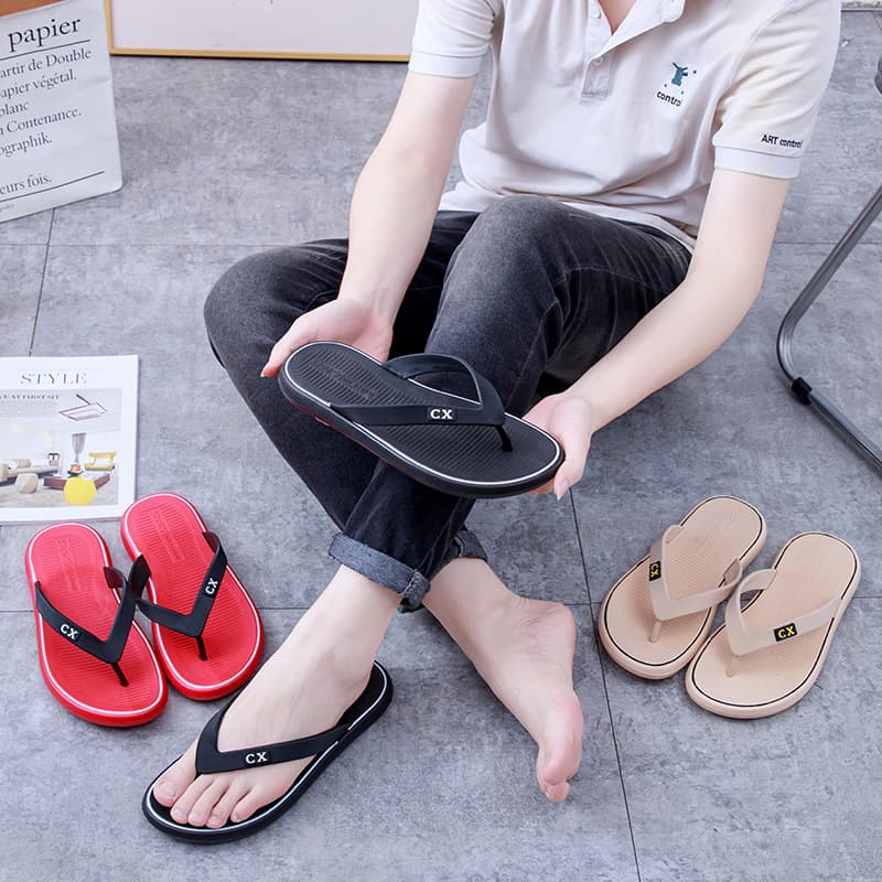 All-Season Fashion Casual Comfortable PVC Flat Flip Flops, Daily Outdoor Trendy Plastic Thong Sandals