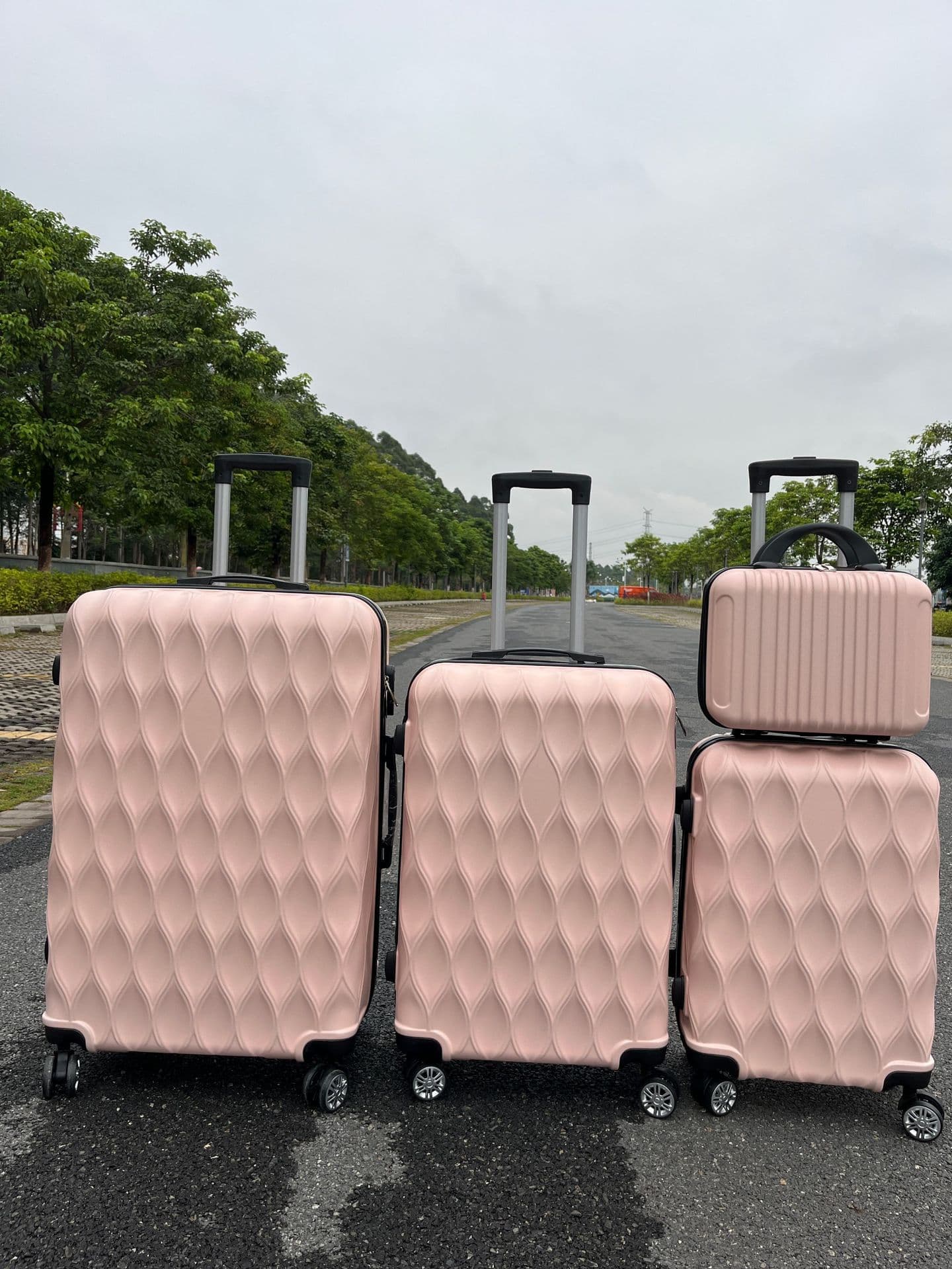 Factory ABS Swivel Wheel Luggage Set of 4 Sizes 12/20/24/28 Inch, Custom Carry-On Suitcase for Export