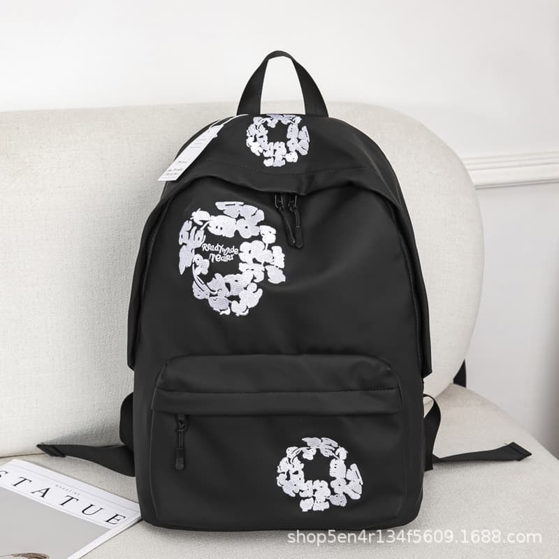 Rainbow Friends embroidered teen student backpack, cute and casual for girls' travel and daily use.