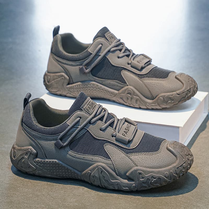 Men's Safety Shoes Summer Mesh Breathable Work Shoes Anti-slip Wear-resistant Sports Casual Outdoor Hiking Trendy Shoes