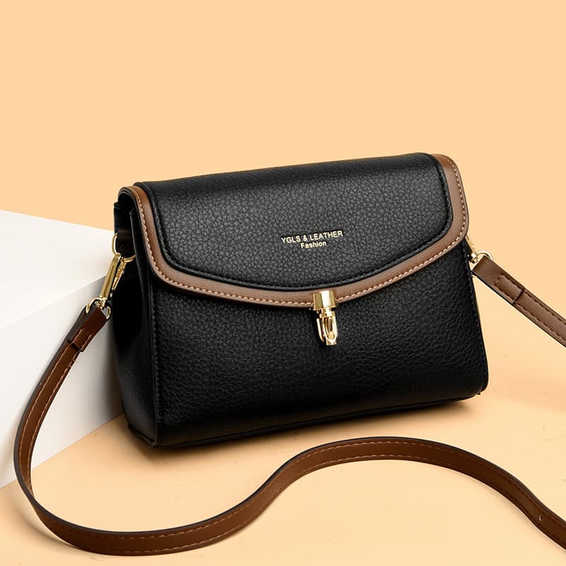 Fashionable Small Soft Leather Crossbody Bag Women's Single Shoulder Bag Street Style Spring Summer Trendy Handbag