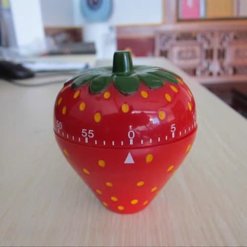Strawberry Timer 60-Minute Mechanical Timer Wind-Up Student Time Manager Countdown Timer