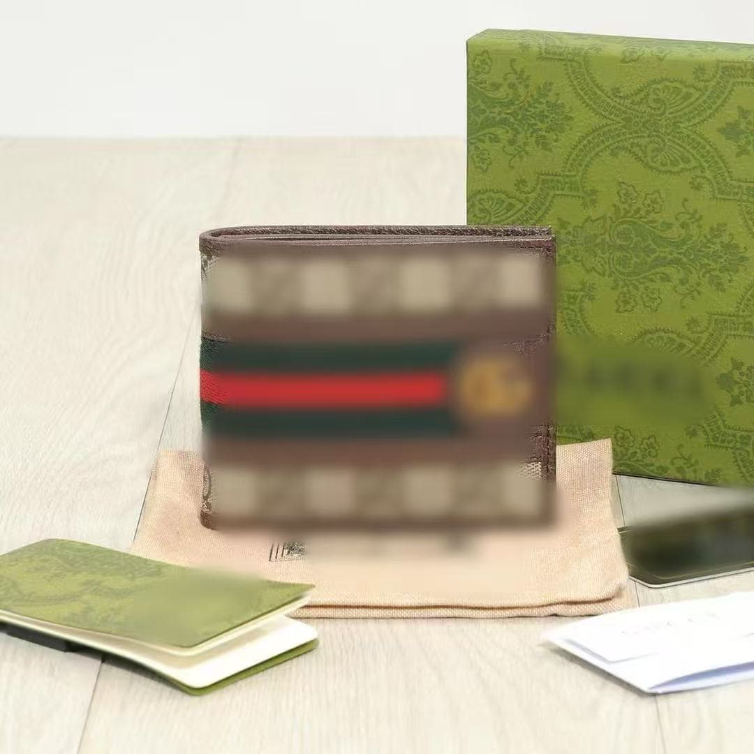 Gucci men's long and short style folded in half 1;1 imported calfskin with PVC feel invincible, simple and elegant, a must for boys