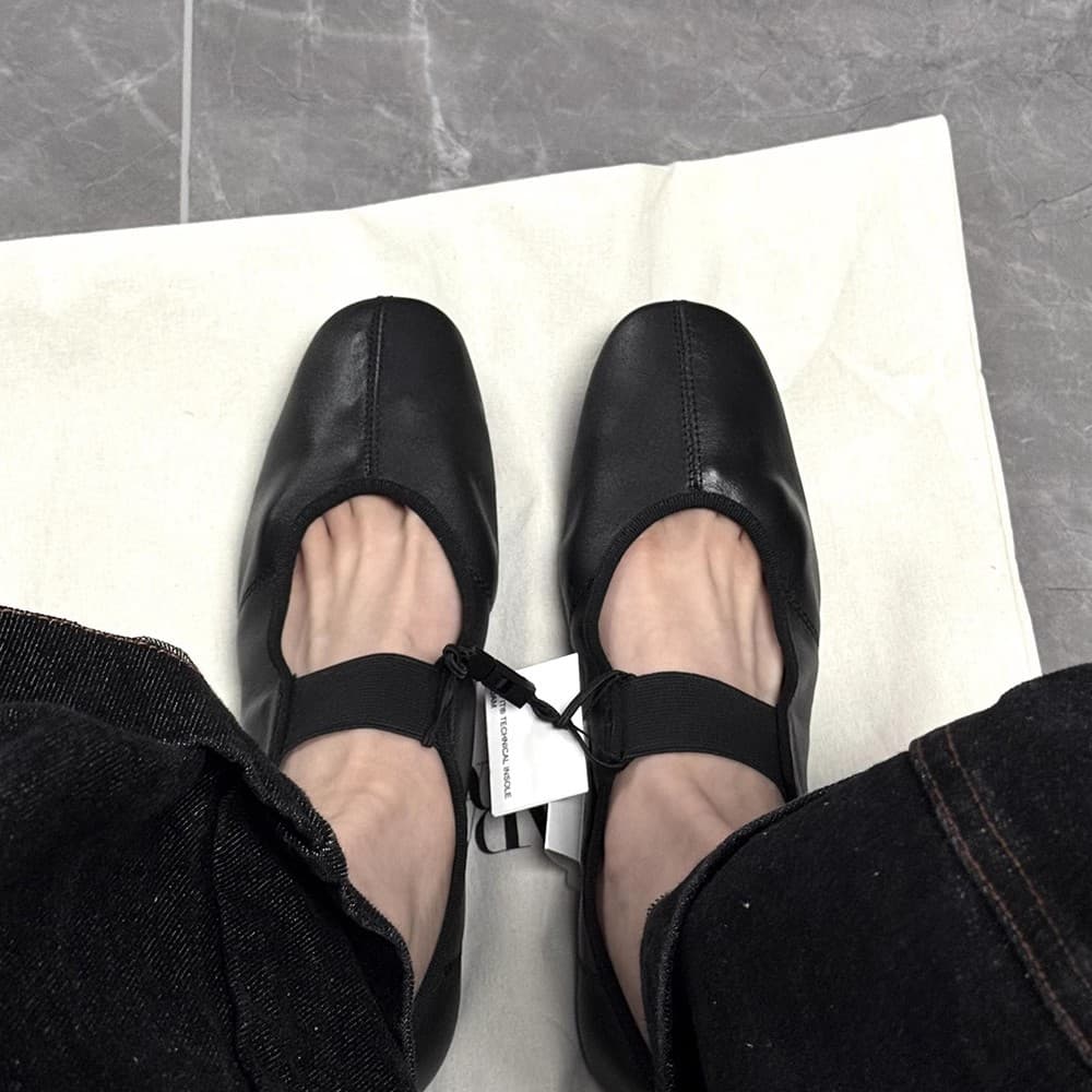 Soft Goatskin ~ Small Retro Genuine Leather Soft-Soled Mary Jane Shoes for Women 2025 New Shallow Mouth Commuter Flats Shoes
