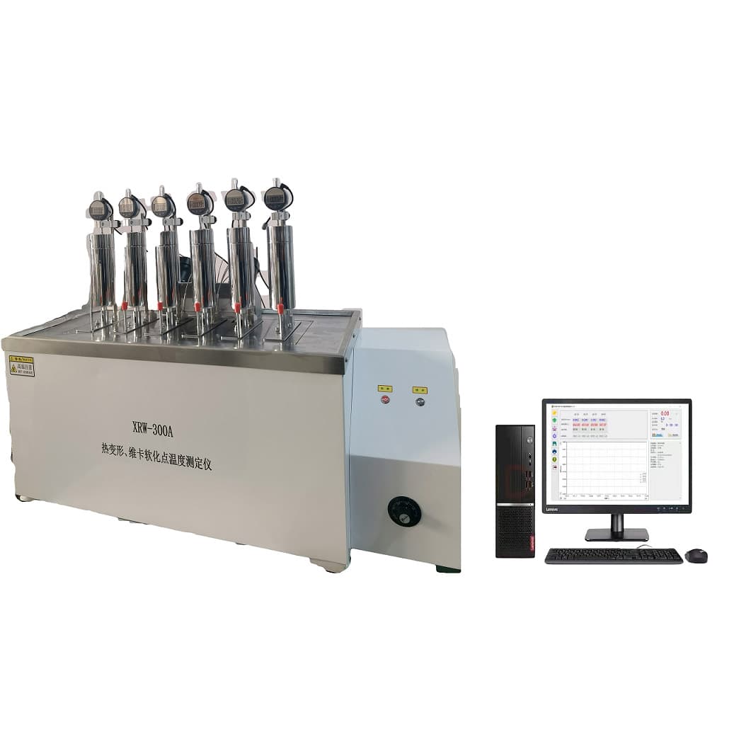 Heat Distortion Vicat Softening Point Temperature Tester Six-Station with Computer
