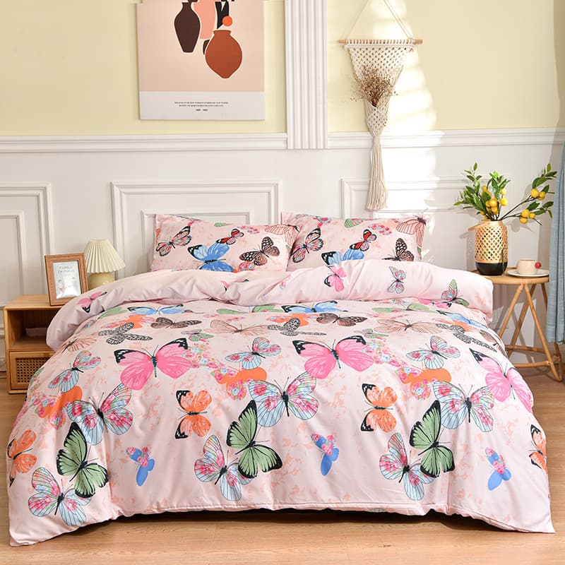 Amazon Cross-Border Skin-Friendly Cotton Brushed Single Duvet Cover Single/Double Bed Duvet Cover Duvet Shell Set Wholesale Bulk