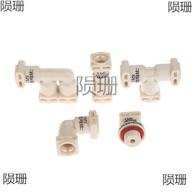Coffee Machine Connector Straight Through L Two-Way TF Three-Way Coffee Machine Tube 4mm Teflon Tube Seal Ring Clip Clamp