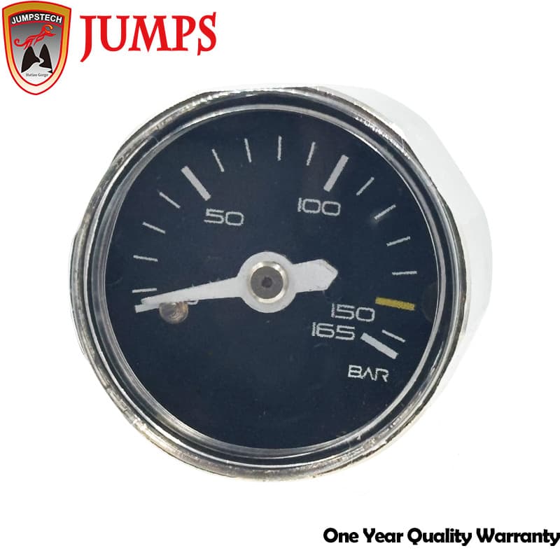 Y28 Axial Pressure Gauge 165bar Pressure Gauge Chrome-Plated Brass Housing Hydraulic and Pneumatic Universal Pressure Gauge
