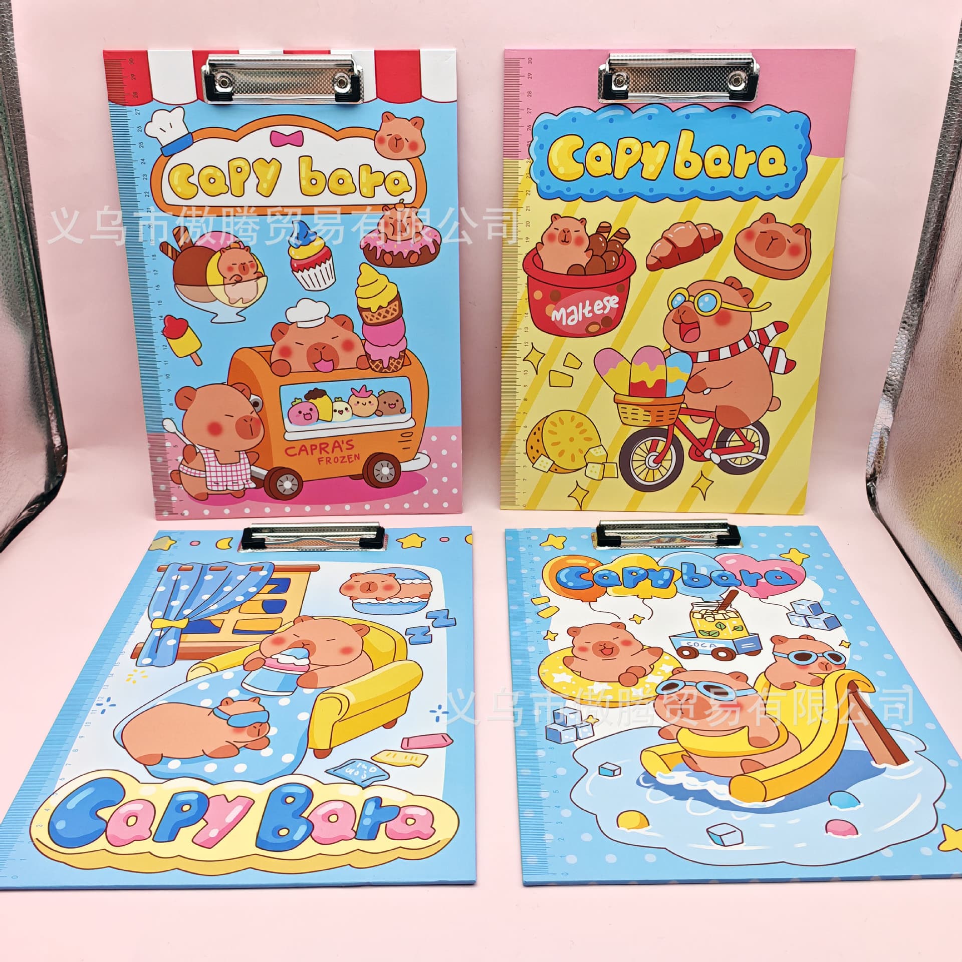 New Capybara Capybara A4 board clip card cute capybara student writing pad folder stationery