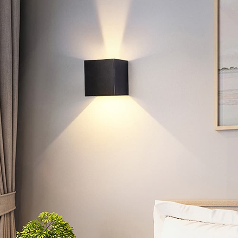 Indoor waterproof LED wall lamp, minimalist square night light, hotel bedside reading wall lamp, corridor staircase project lighting
