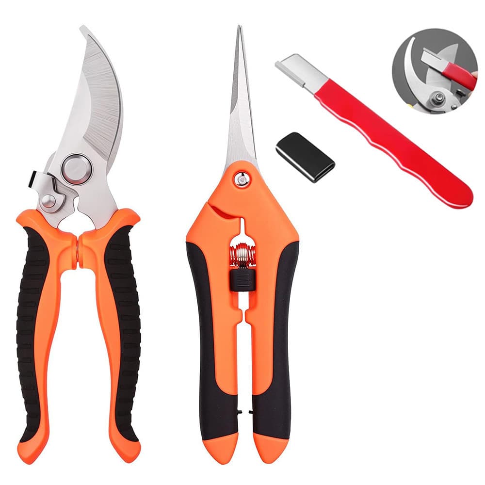 Cross-border Custom Gardening Tool Stainless Steel Pruning Shears Garden Branch Scissors Set with Fruit Picking Shears and Grape Shears