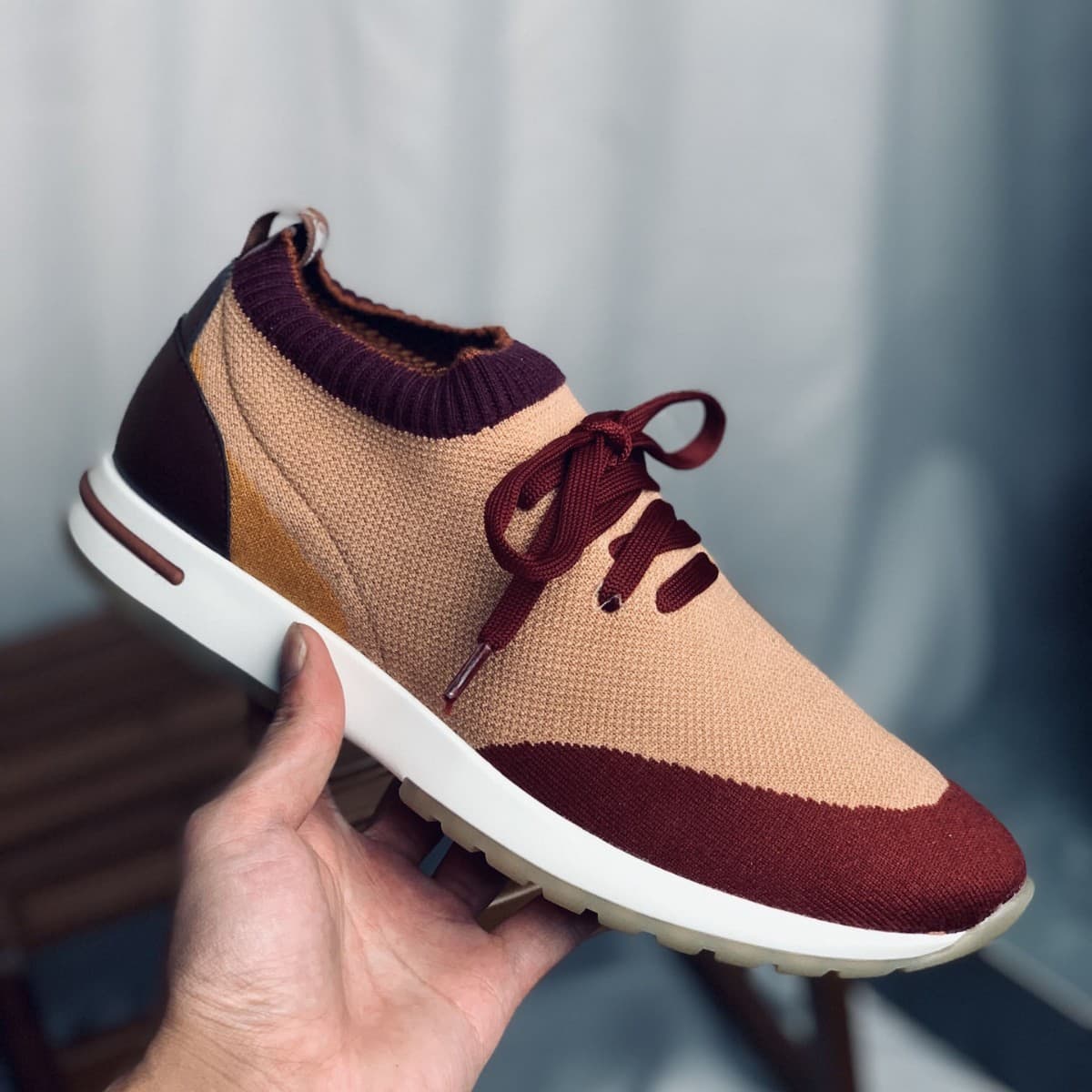 Loro Pia High-End New Men's Casual Sneakers Breathable Mesh Slip-On Sock Shoes Premium Fashion
