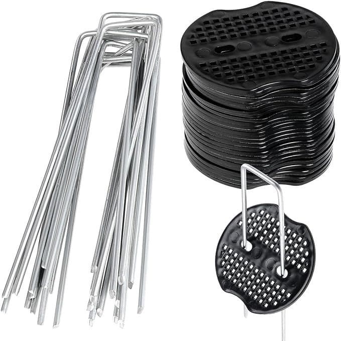 U-Shaped Staple Plastic Washer, Ground Staple Washer, Geotextile Fixing Washer, Garden Landscape Fabric Staple Washer, Lawn Staple PP