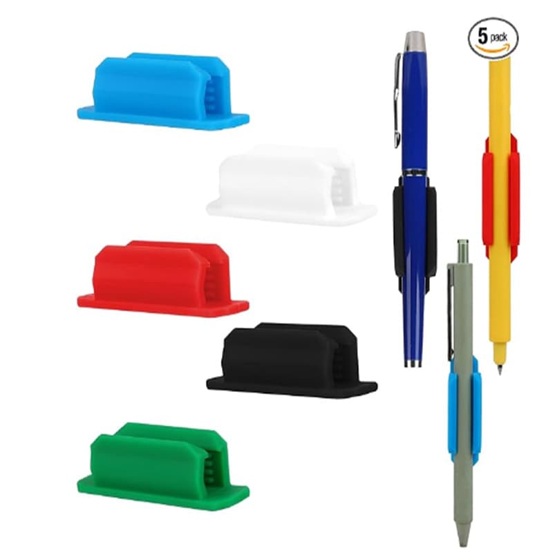 Amazon pencil holder clip self-adhesive silicone pencil holder clip for desk refrigerator whiteboard blackboard bulletin board